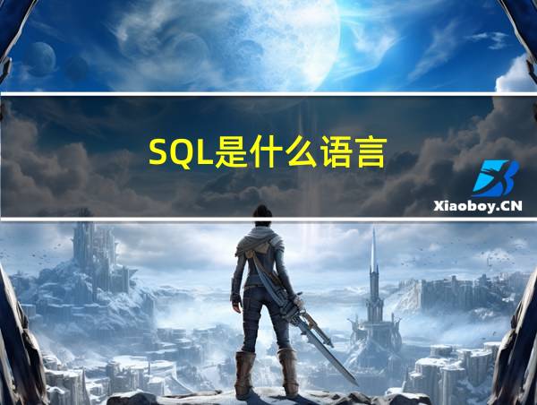 SQL是什么语言的相关图片