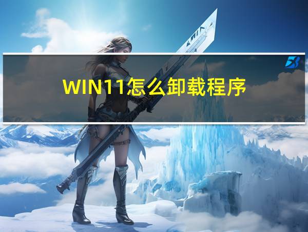 WIN11怎么卸载程序的相关图片