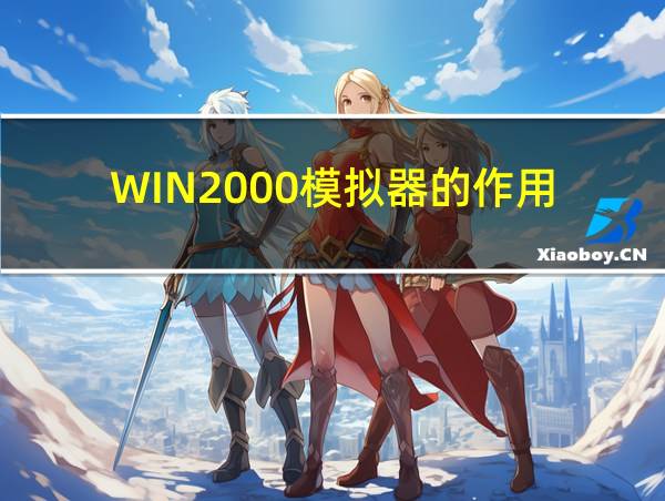 WIN2000模拟器的作用的相关图片