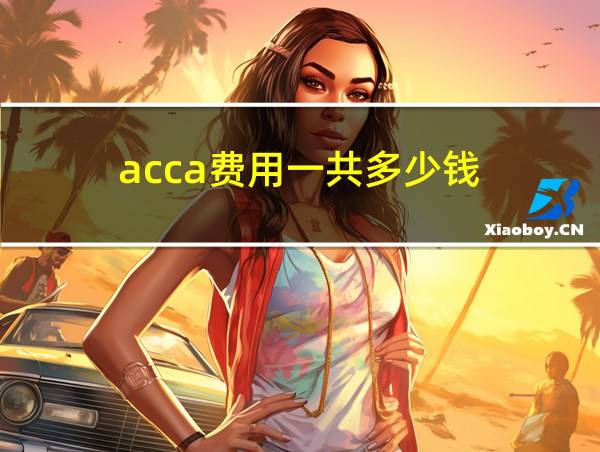 acca费用一共多少钱的相关图片