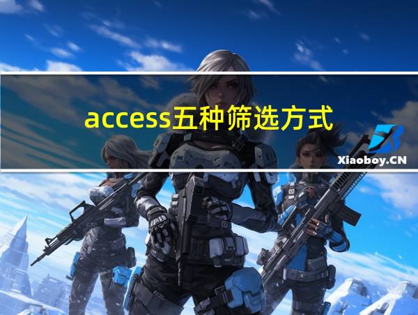 access五种筛选方式的相关图片