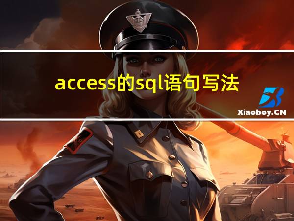 access的sql语句写法的相关图片