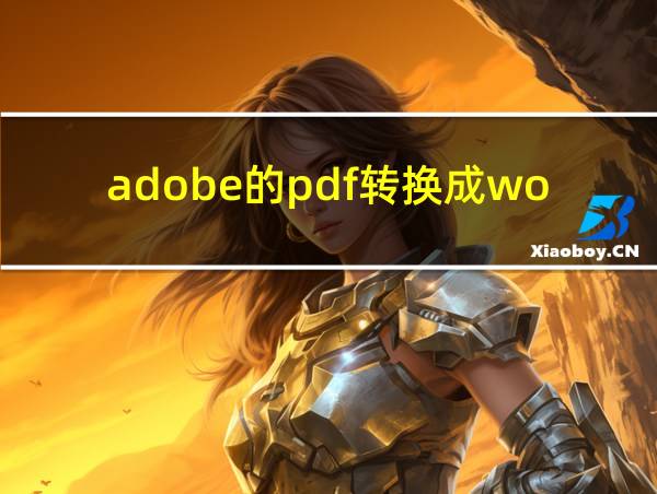 adobe的pdf转换成word的相关图片