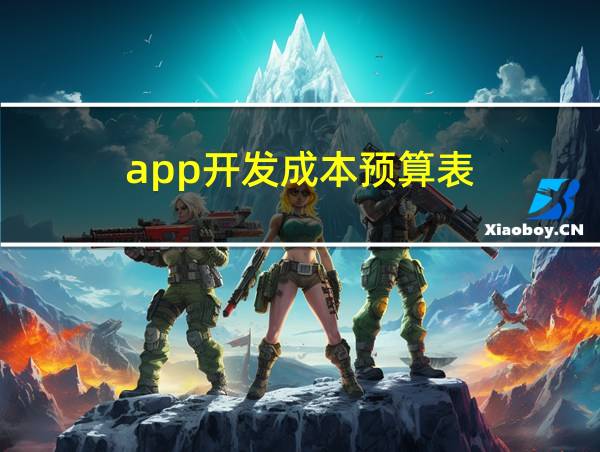 app开发成本预算表的相关图片