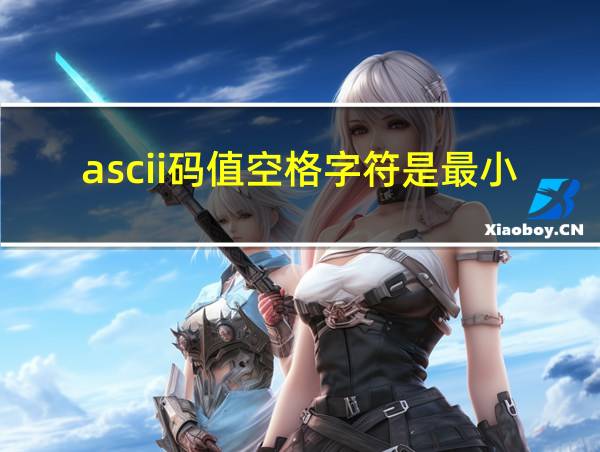 ascii码值空格字符是最小的嘛的相关图片