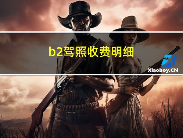 b2驾照收费明细的相关图片