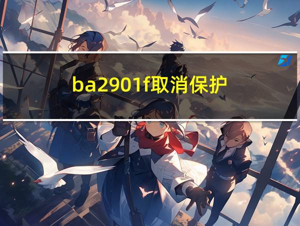 ba2901f取消保护的相关图片