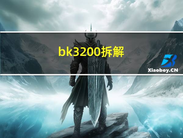 bk3200拆解的相关图片