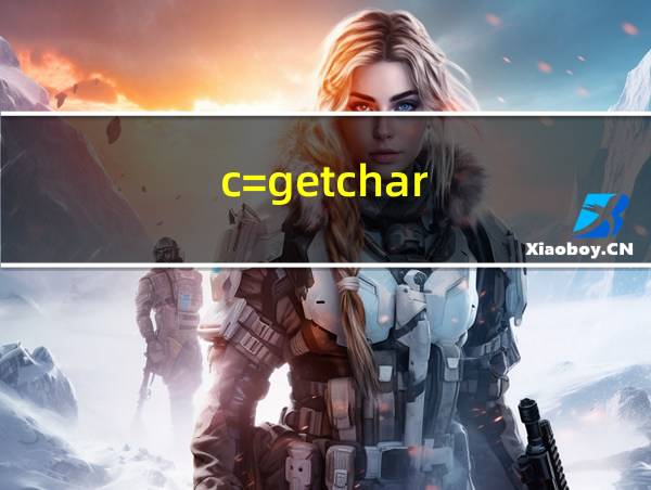 c=getchar()的用法的相关图片