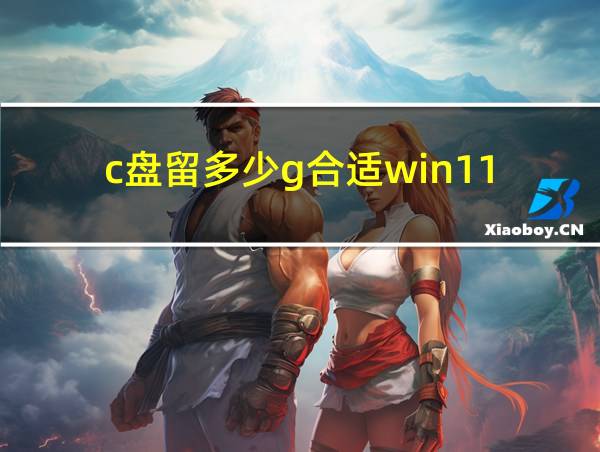 c盘留多少g合适win11的相关图片