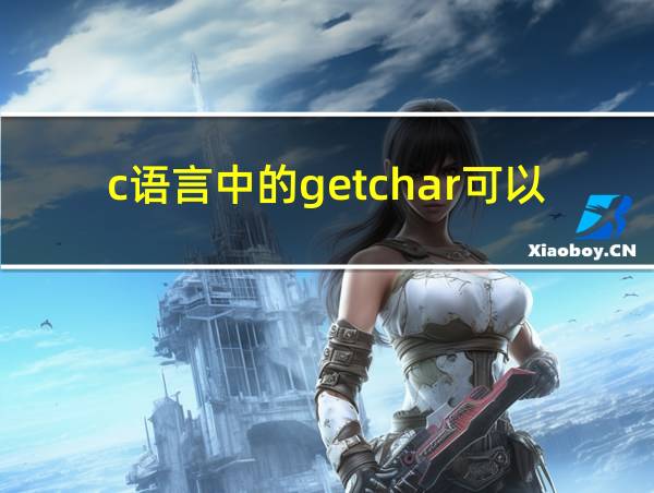 c语言中的getchar可以输入一个字符串吗的相关图片