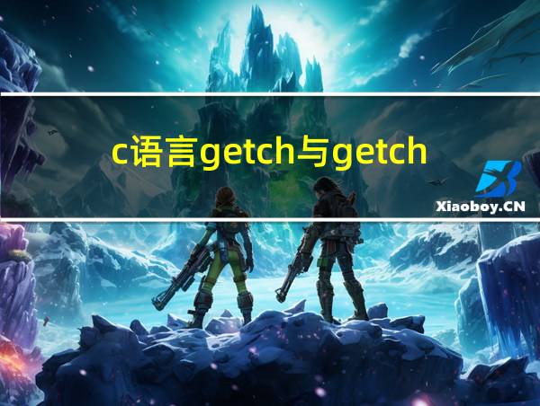 c语言getch与getchar的相关图片