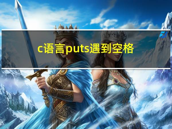 c语言puts遇到空格的相关图片