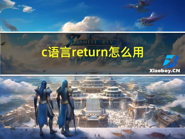 c语言return怎么用的相关图片