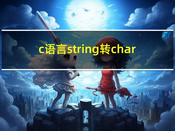 c语言string转char数组的相关图片