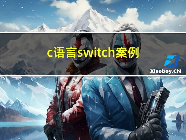 c语言switch案例的相关图片