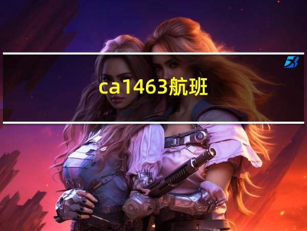 ca1463航班的相关图片