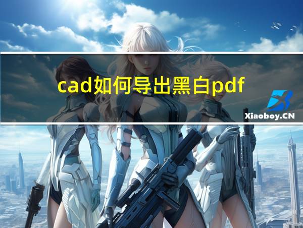 cad如何导出黑白pdf的相关图片