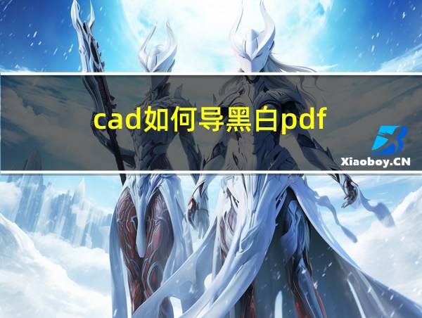 cad如何导黑白pdf的相关图片