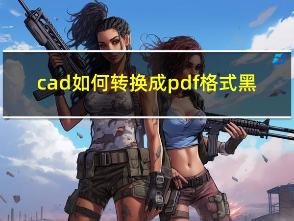 cad如何转换成pdf格式黑白色的相关图片