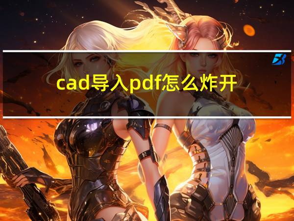 cad导入pdf怎么炸开的相关图片