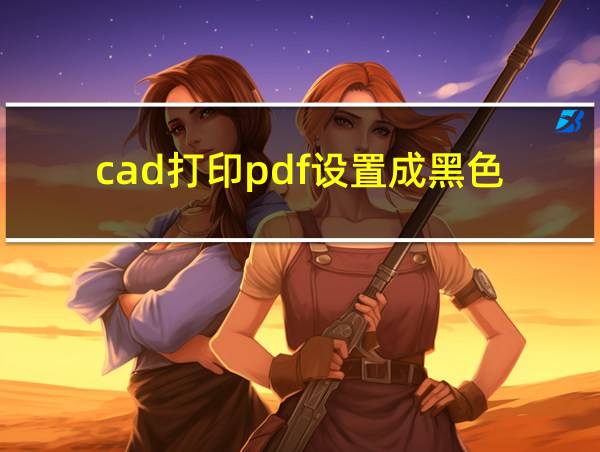 cad打印pdf设置成黑色的相关图片