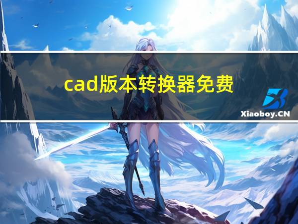 cad版本转换器免费的相关图片