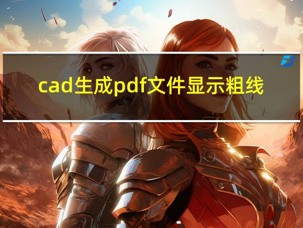 cad生成pdf文件显示粗线的相关图片