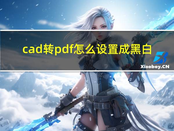 cad转pdf怎么设置成黑白色的相关图片