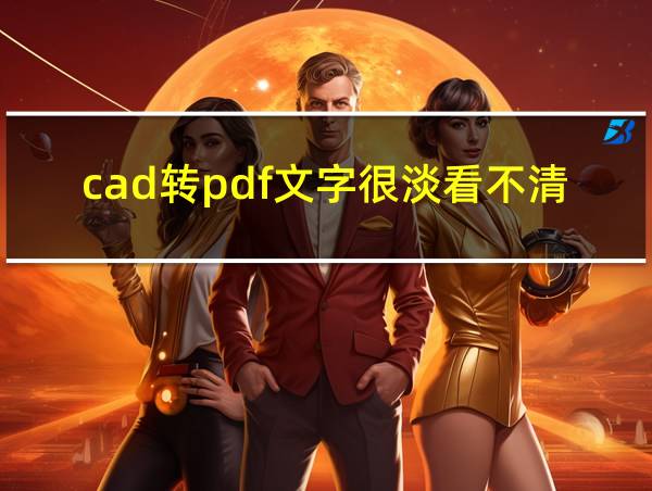 cad转pdf文字很淡看不清的相关图片