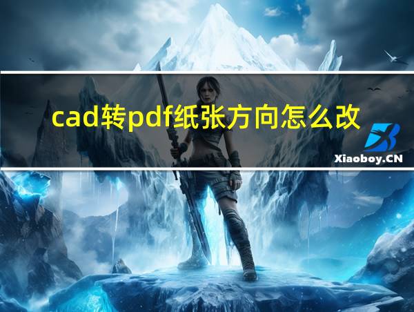 cad转pdf纸张方向怎么改变的相关图片