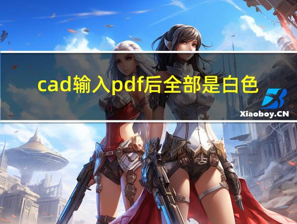 cad输入pdf后全部是白色的相关图片