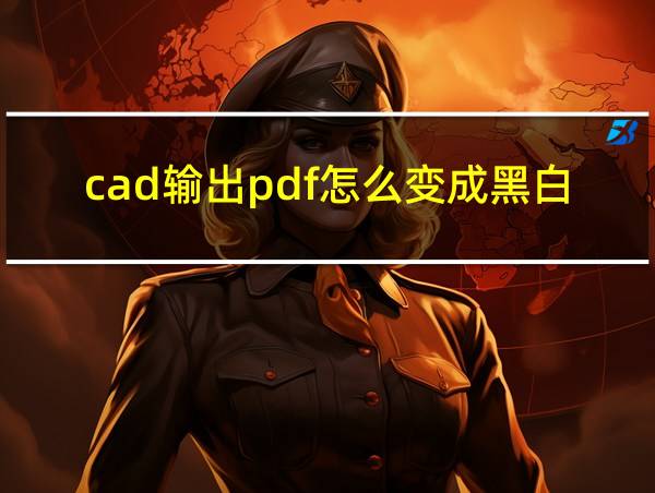 cad输出pdf怎么变成黑白的的相关图片