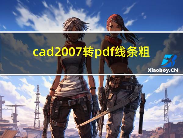 cad2007转pdf线条粗的相关图片