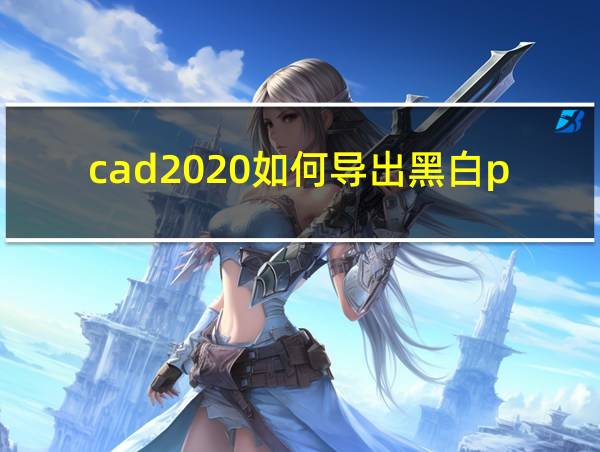 cad2020如何导出黑白pdf的相关图片