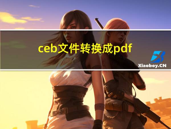 ceb文件转换成pdf的相关图片