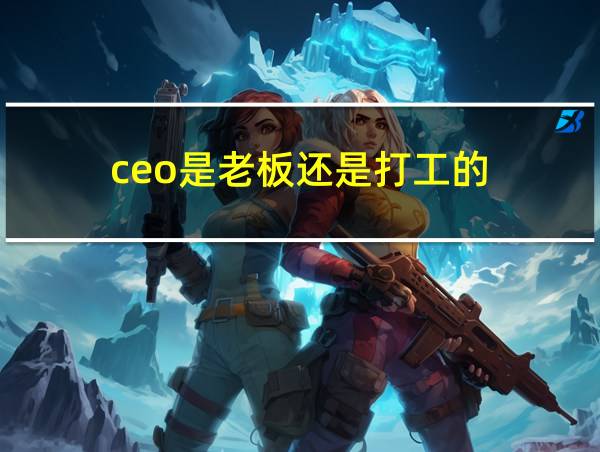 ceo是老板还是打工的的相关图片