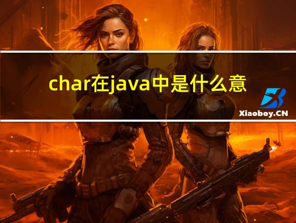 char在java中是什么意思的相关图片