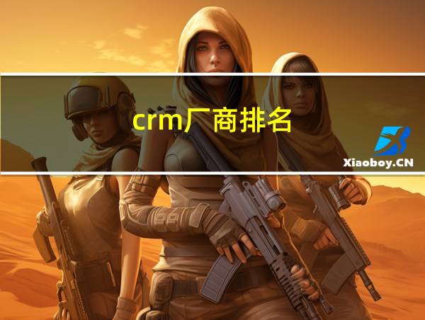 crm厂商排名的相关图片