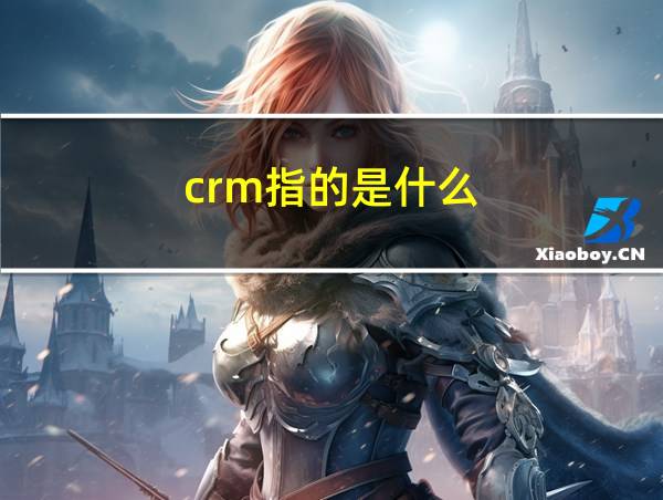 crm指的是什么?的相关图片