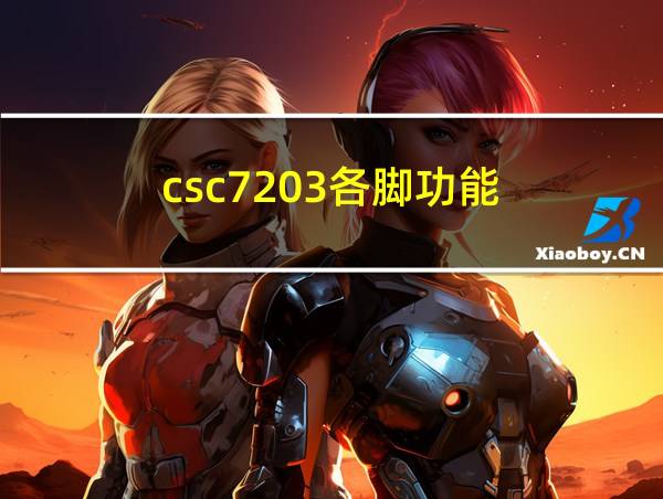 csc7203各脚功能的相关图片