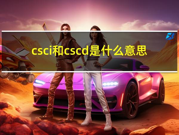 csci和cscd是什么意思的相关图片