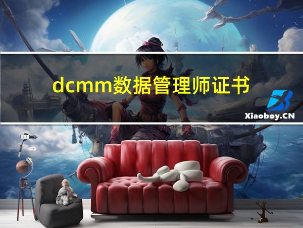 dcmm数据管理师证书的相关图片