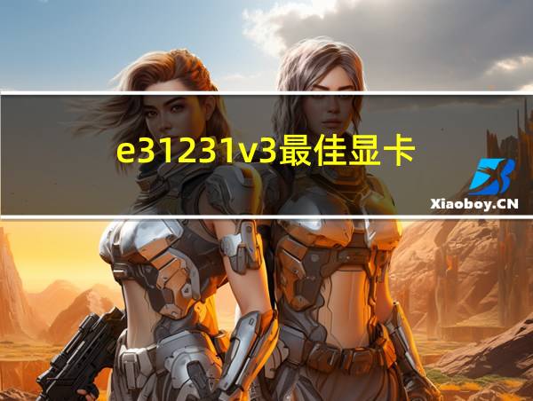 e31231v3最佳显卡的相关图片