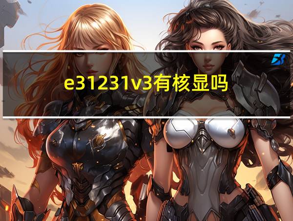 e31231v3有核显吗的相关图片