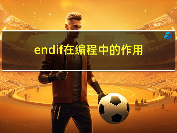 endif在编程中的作用的相关图片