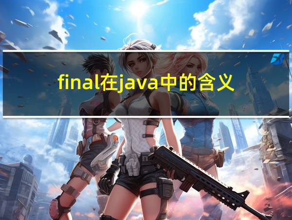 final在java中的含义的相关图片