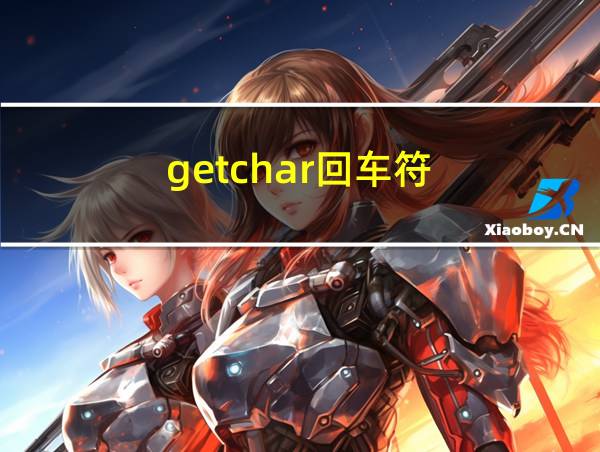 getchar回车符的相关图片