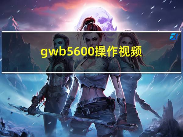 gwb5600操作视频的相关图片