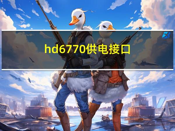 hd6770供电接口的相关图片